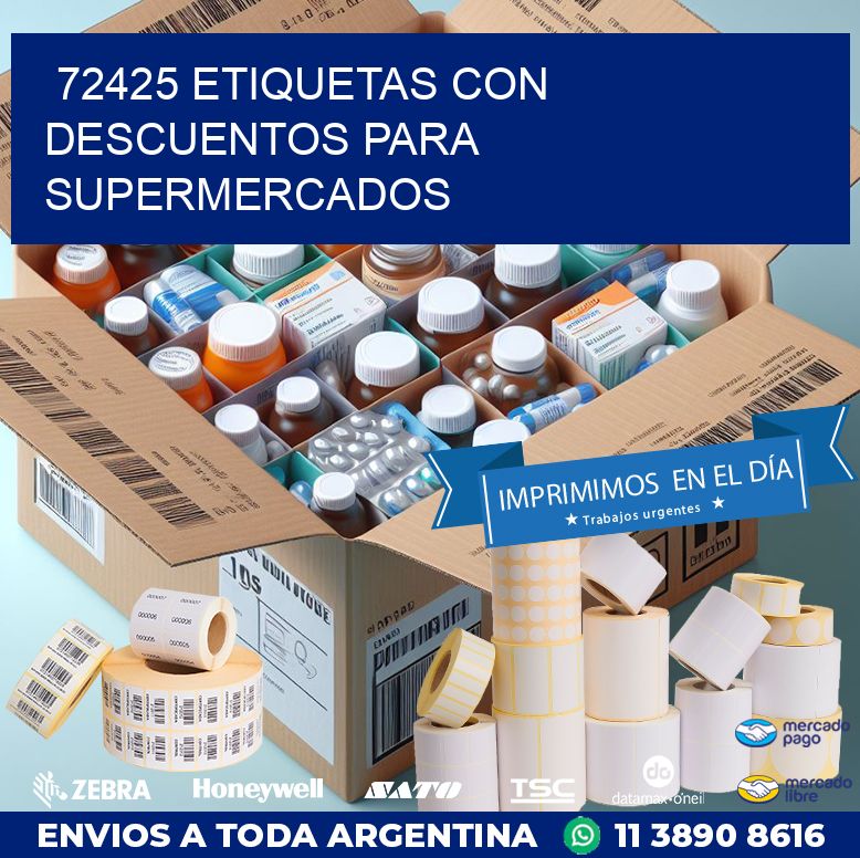 72425 ETIQUETAS CON DESCUENTOS PARA SUPERMERCADOS