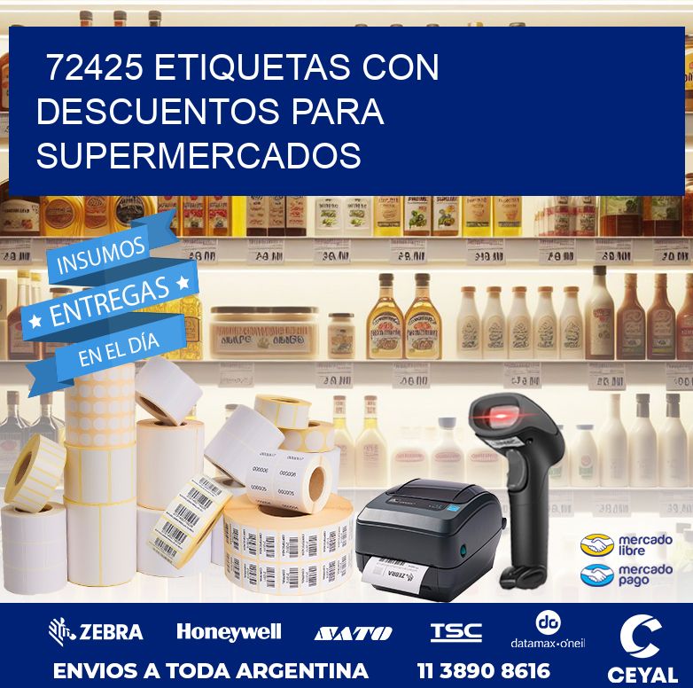 72425 ETIQUETAS CON DESCUENTOS PARA SUPERMERCADOS