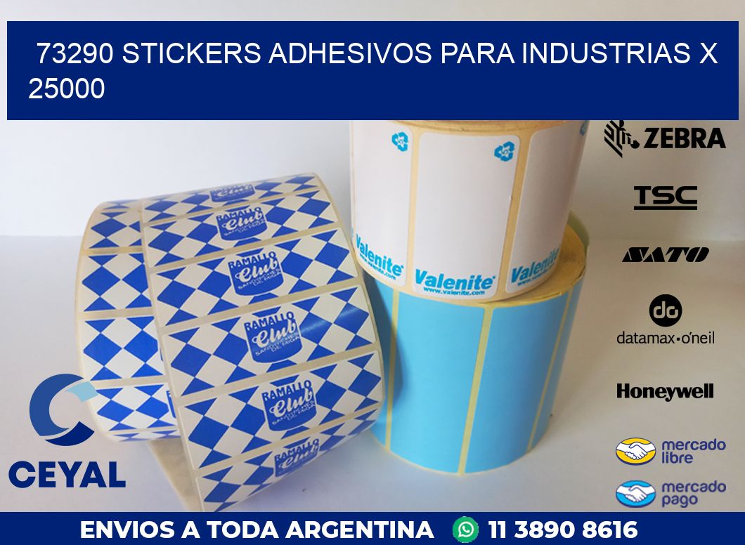 73290 STICKERS ADHESIVOS PARA INDUSTRIAS X 25000