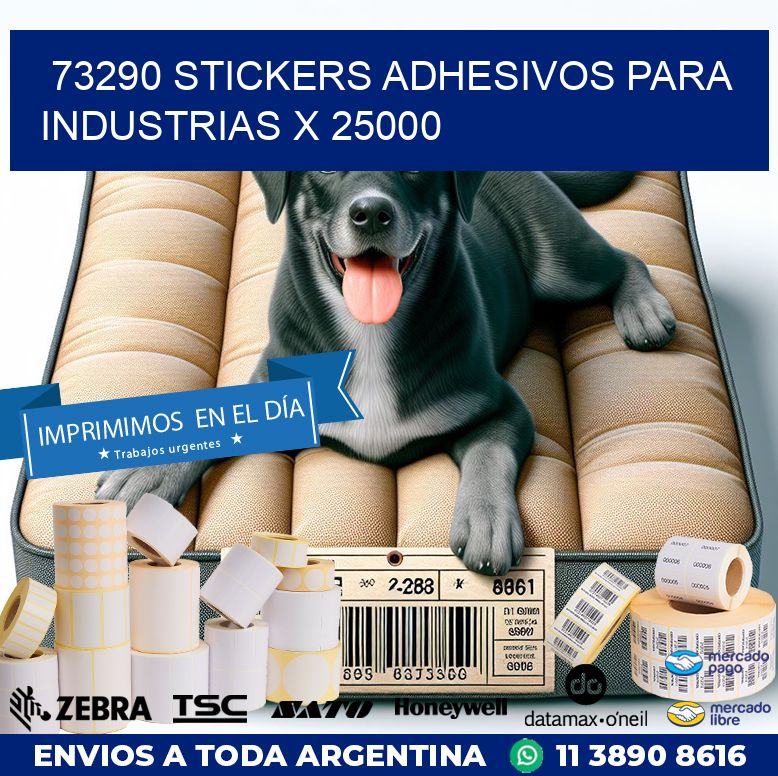 73290 STICKERS ADHESIVOS PARA INDUSTRIAS X 25000