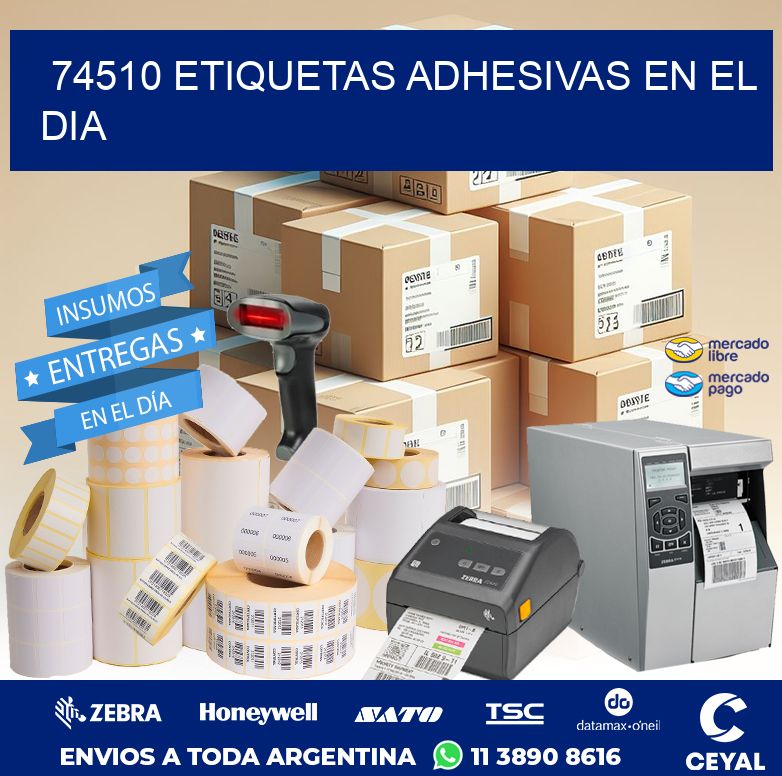 74510 ETIQUETAS ADHESIVAS EN EL DIA