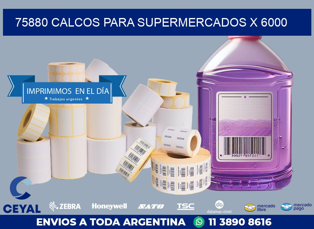 75880 CALCOS PARA SUPERMERCADOS X 6000