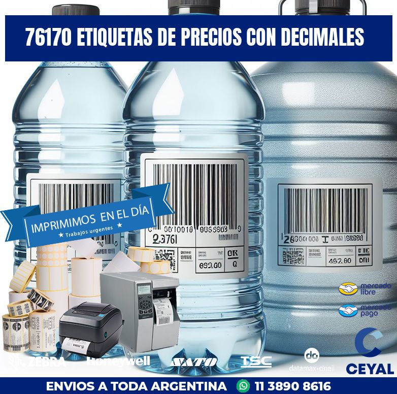 76170 ETIQUETAS DE PRECIOS CON DECIMALES