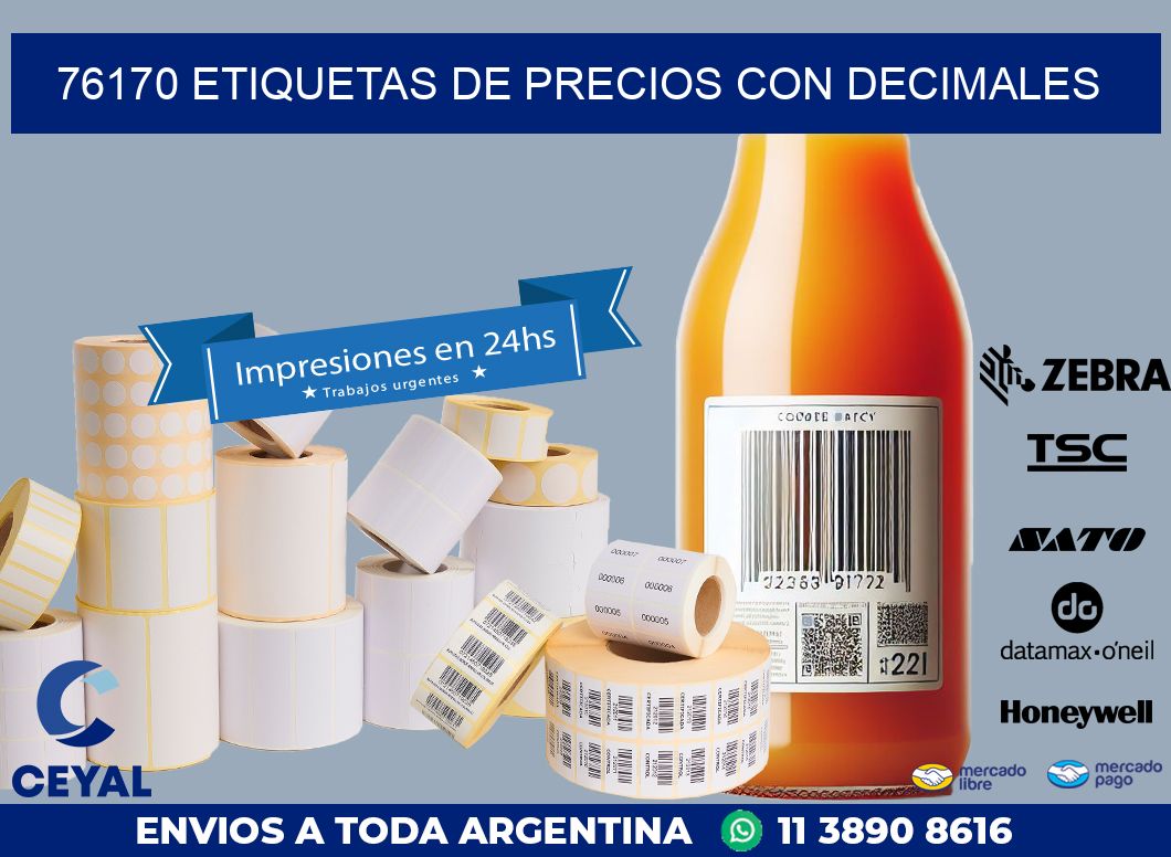76170 ETIQUETAS DE PRECIOS CON DECIMALES