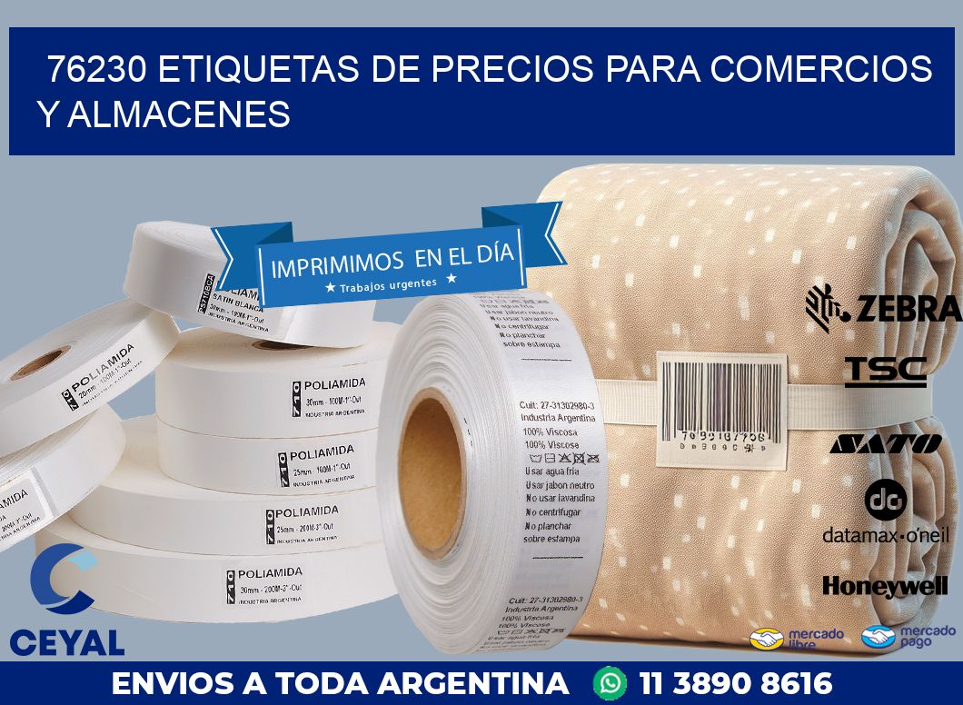 76230 ETIQUETAS DE PRECIOS PARA COMERCIOS Y ALMACENES