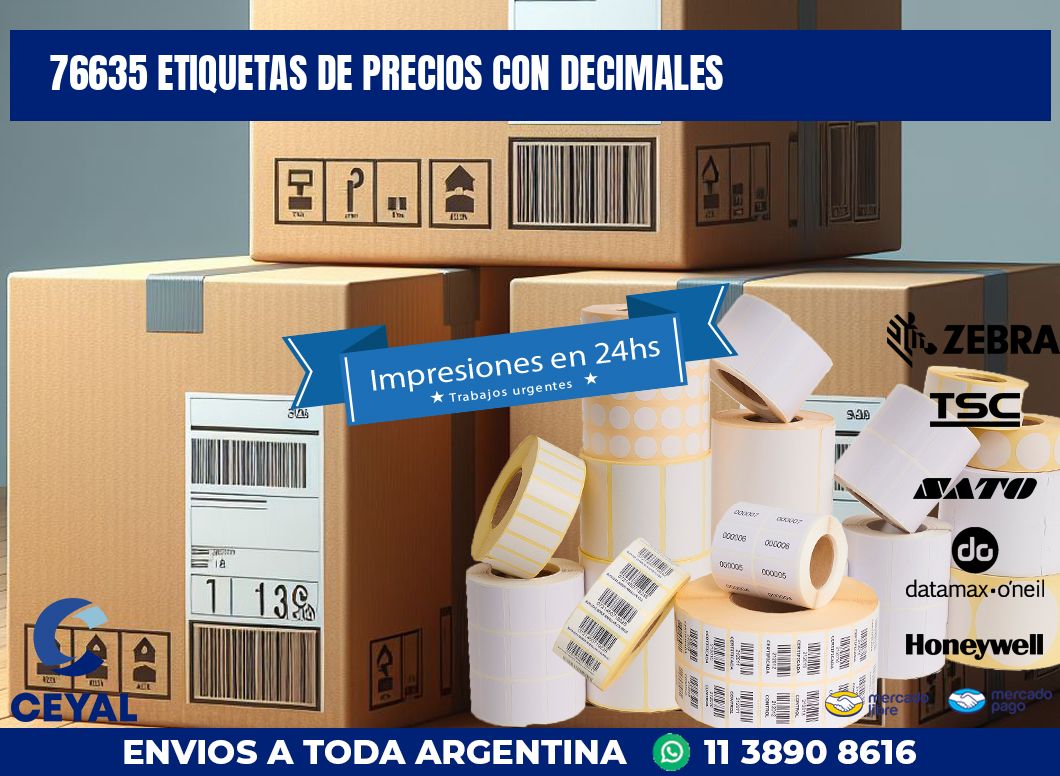 76635 ETIQUETAS DE PRECIOS CON DECIMALES