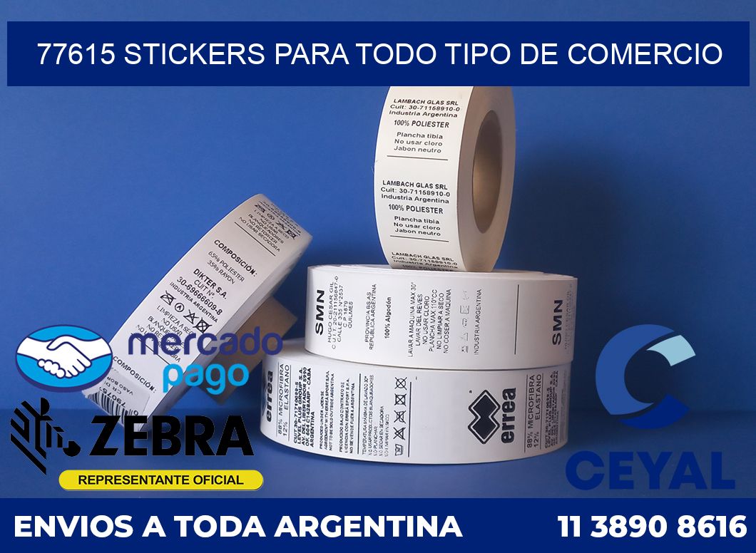 77615 STICKERS PARA TODO TIPO DE COMERCIO