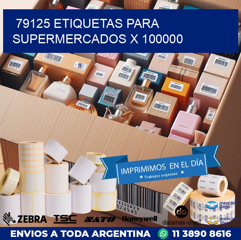 79125 ETIQUETAS PARA SUPERMERCADOS X 100000