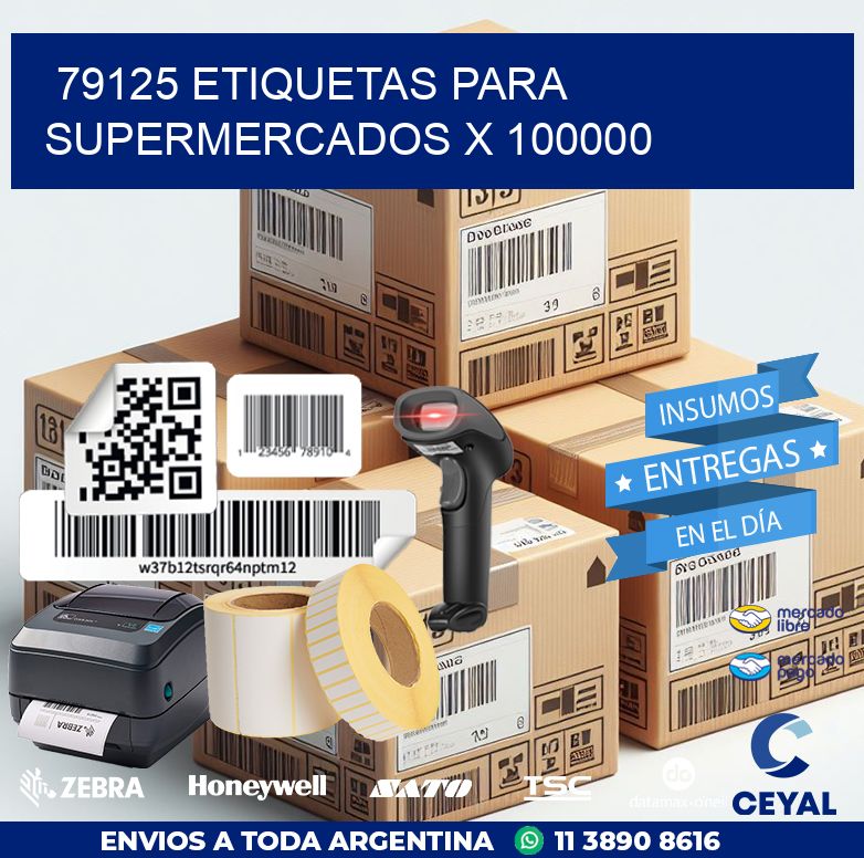 79125 ETIQUETAS PARA SUPERMERCADOS X 100000