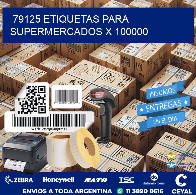 79125 ETIQUETAS PARA SUPERMERCADOS X 100000