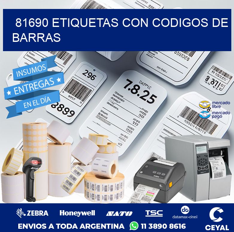 81690 ETIQUETAS CON CODIGOS DE BARRAS