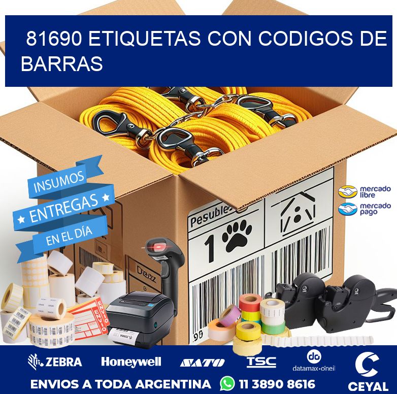 81690 ETIQUETAS CON CODIGOS DE BARRAS