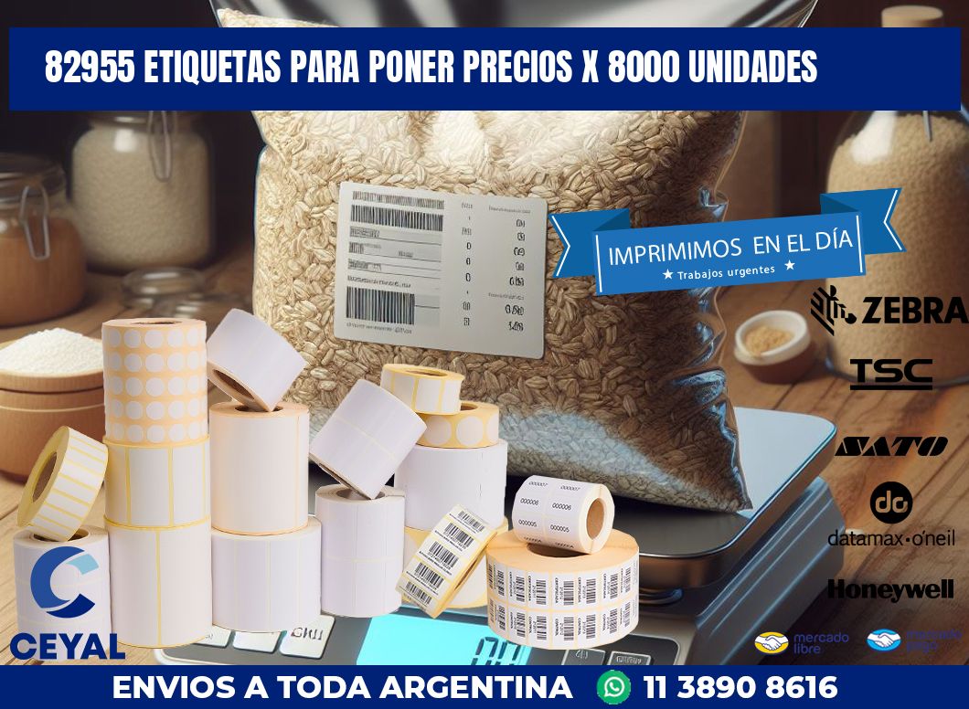 82955 ETIQUETAS PARA PONER PRECIOS X 8000 UNIDADES