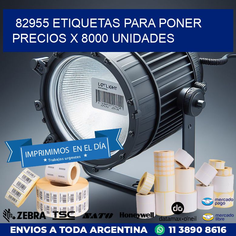 82955 ETIQUETAS PARA PONER PRECIOS X 8000 UNIDADES
