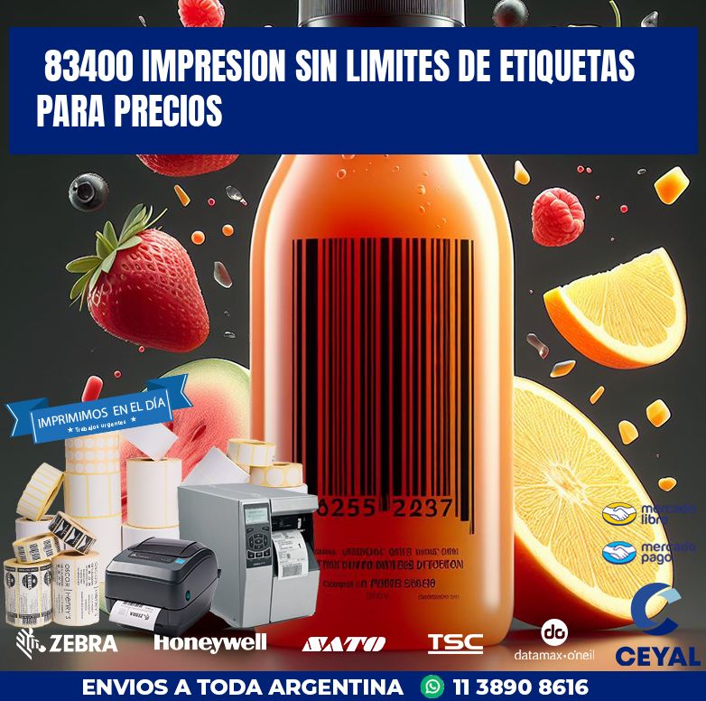 83400 IMPRESION SIN LIMITES DE ETIQUETAS PARA PRECIOS