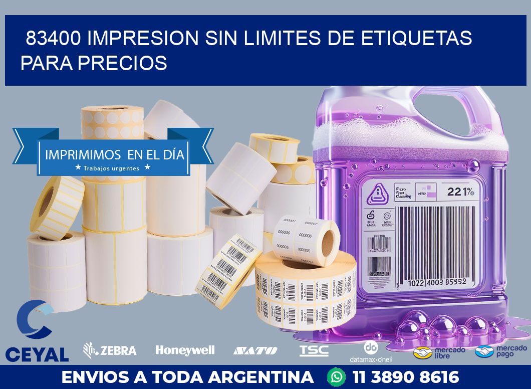 83400 IMPRESION SIN LIMITES DE ETIQUETAS PARA PRECIOS
