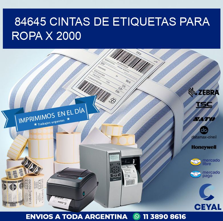 84645 CINTAS DE ETIQUETAS PARA ROPA X 2000