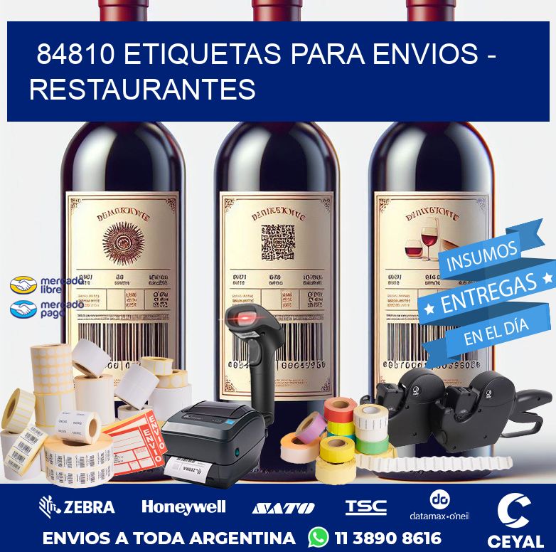 84810 ETIQUETAS PARA ENVIOS - RESTAURANTES