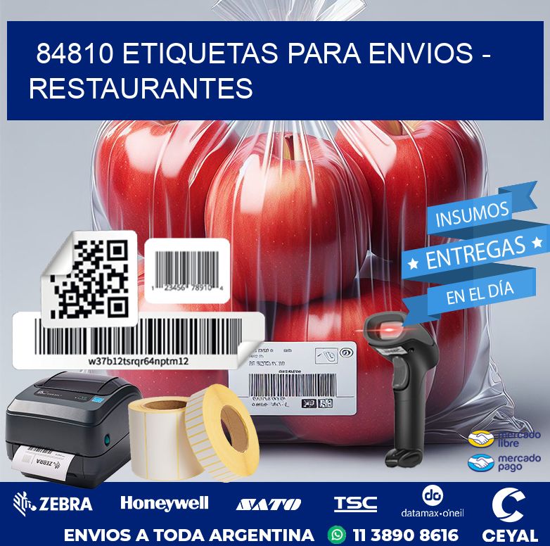 84810 ETIQUETAS PARA ENVIOS - RESTAURANTES
