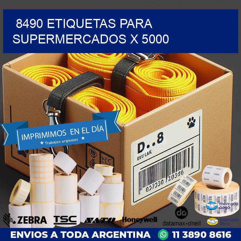 8490 ETIQUETAS PARA SUPERMERCADOS X 5000