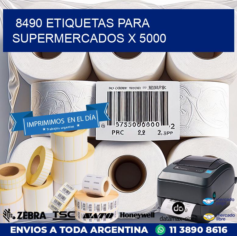 8490 ETIQUETAS PARA SUPERMERCADOS X 5000