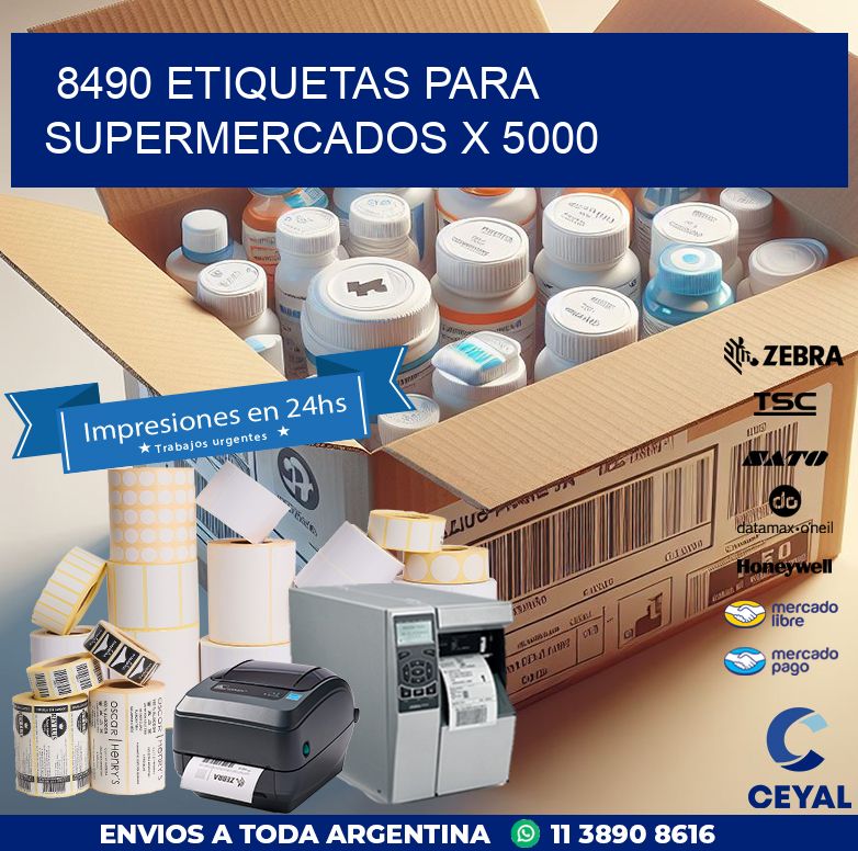 8490 ETIQUETAS PARA SUPERMERCADOS X 5000