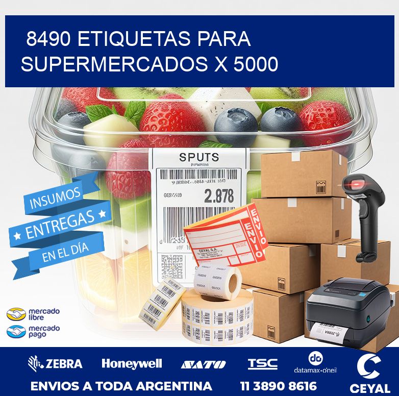 8490 ETIQUETAS PARA SUPERMERCADOS X 5000