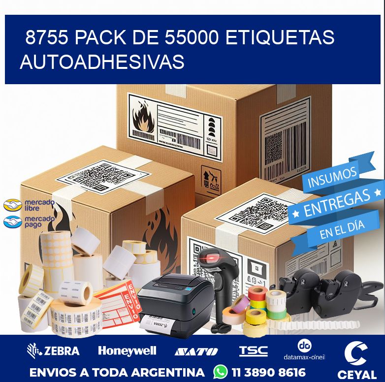 8755 PACK DE 55000 ETIQUETAS AUTOADHESIVAS