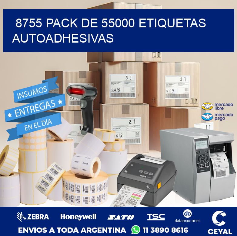 8755 PACK DE 55000 ETIQUETAS AUTOADHESIVAS