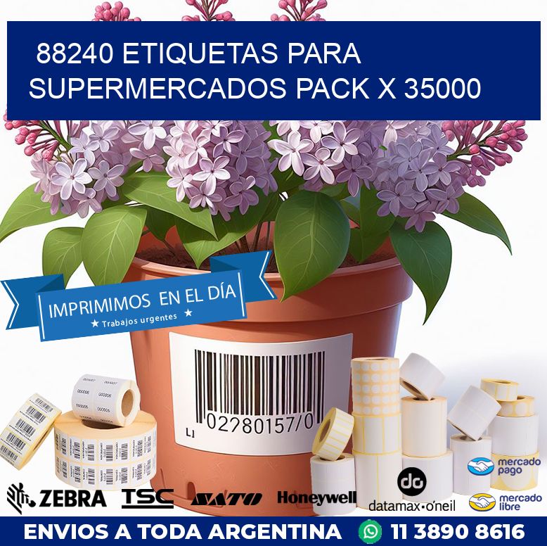 88240 ETIQUETAS PARA SUPERMERCADOS PACK X 35000
