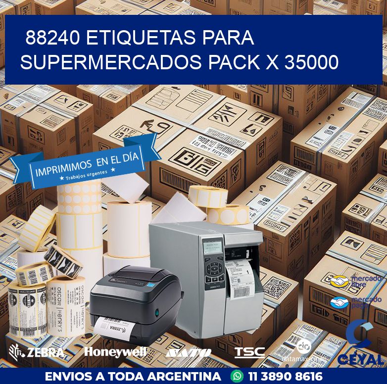 88240 ETIQUETAS PARA SUPERMERCADOS PACK X 35000