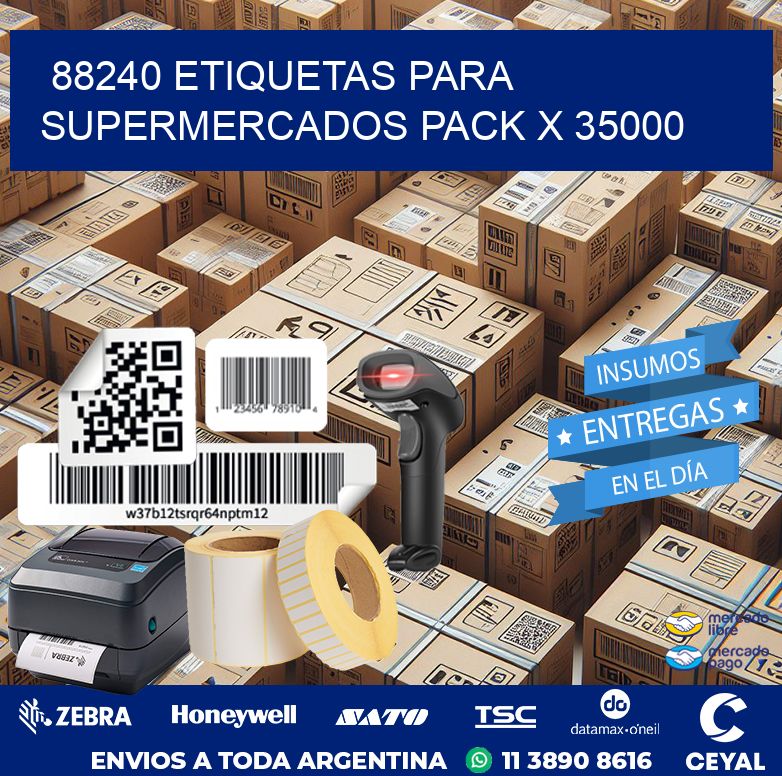 88240 ETIQUETAS PARA SUPERMERCADOS PACK X 35000