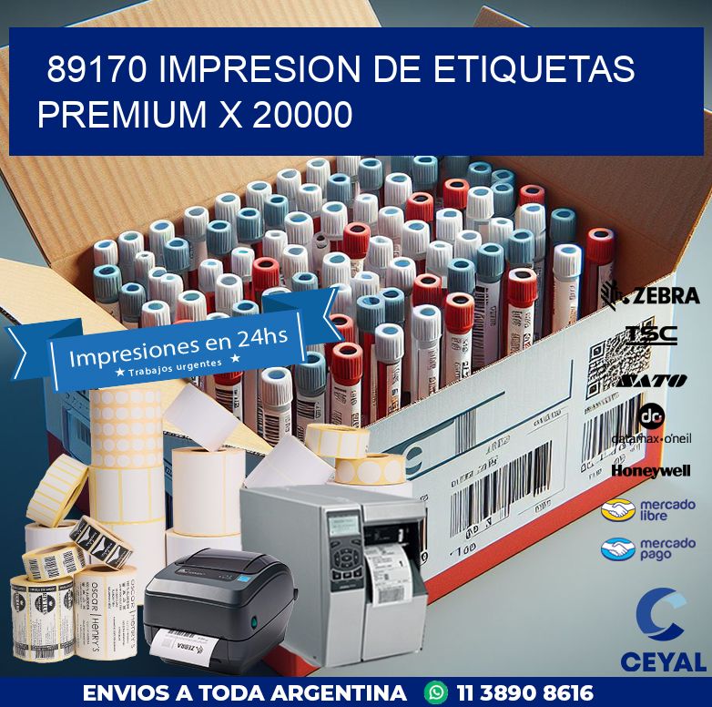 89170 IMPRESION DE ETIQUETAS PREMIUM X 20000