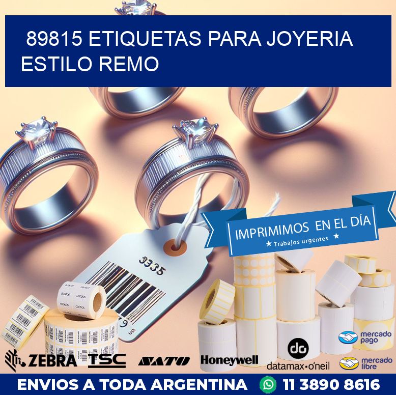 89815 ETIQUETAS PARA JOYERIA ESTILO REMO