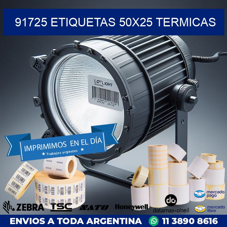 91725 ETIQUETAS 50X25 TERMICAS