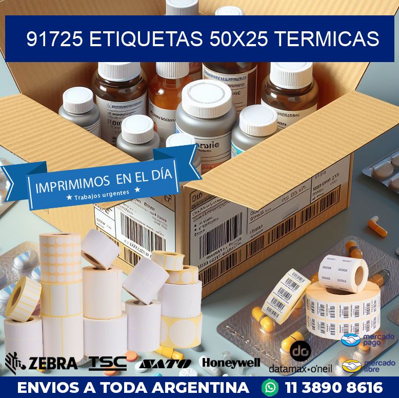 91725 ETIQUETAS 50X25 TERMICAS
