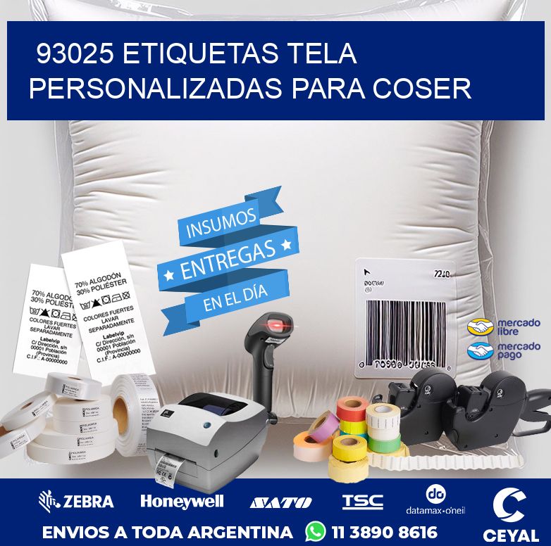 93025 ETIQUETAS TELA PERSONALIZADAS PARA COSER