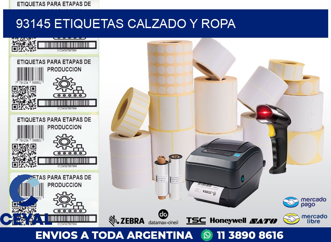 93145 ETIQUETAS CALZADO Y ROPA