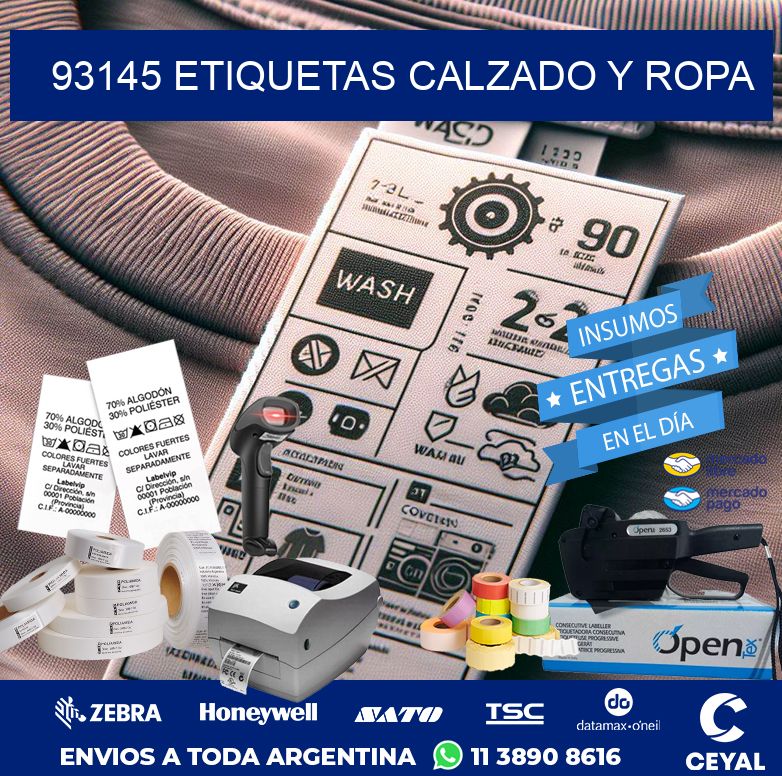 93145 ETIQUETAS CALZADO Y ROPA