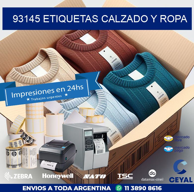 93145 ETIQUETAS CALZADO Y ROPA