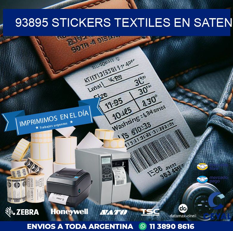 93895 STICKERS TEXTILES EN SATEN