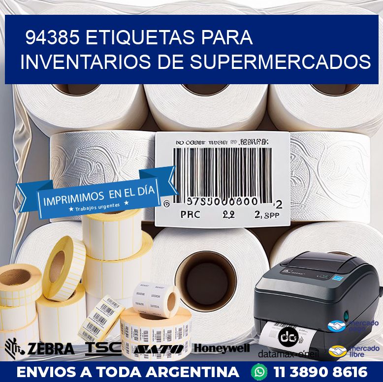 94385 ETIQUETAS PARA INVENTARIOS DE SUPERMERCADOS