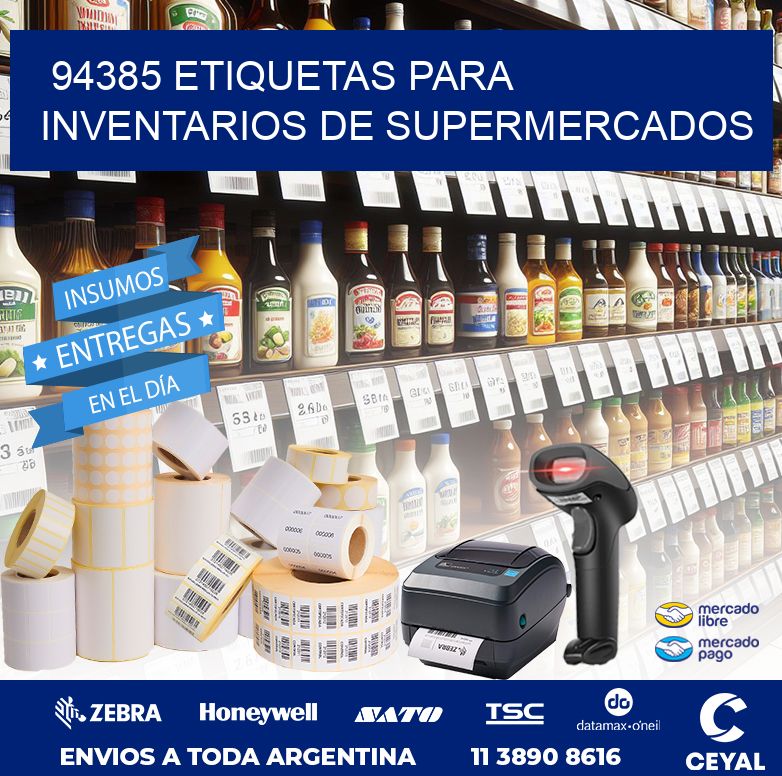 94385 ETIQUETAS PARA INVENTARIOS DE SUPERMERCADOS