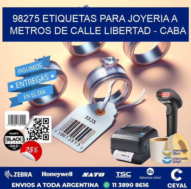 98275 ETIQUETAS PARA JOYERIA A METROS DE CALLE LIBERTAD - CABA
