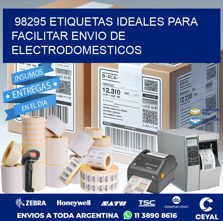 98295 ETIQUETAS IDEALES PARA FACILITAR ENVIO DE ELECTRODOMESTICOS