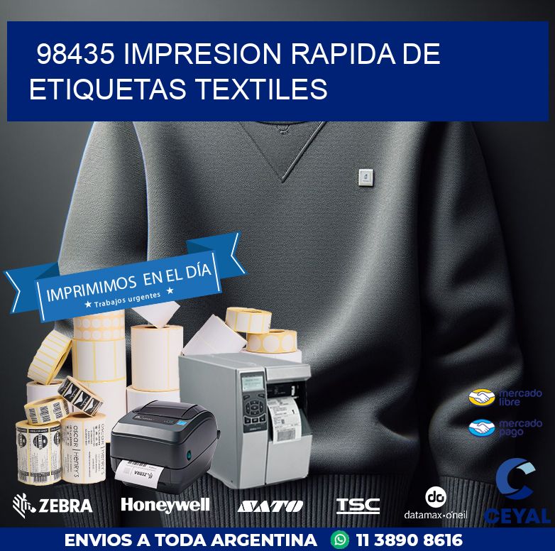 98435 IMPRESION RAPIDA DE ETIQUETAS TEXTILES