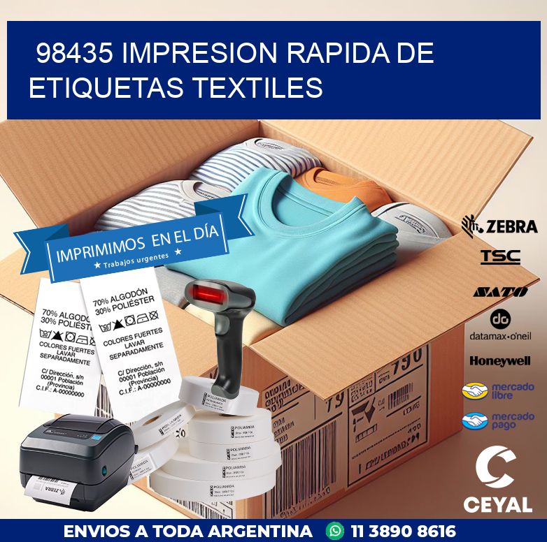 98435 IMPRESION RAPIDA DE ETIQUETAS TEXTILES