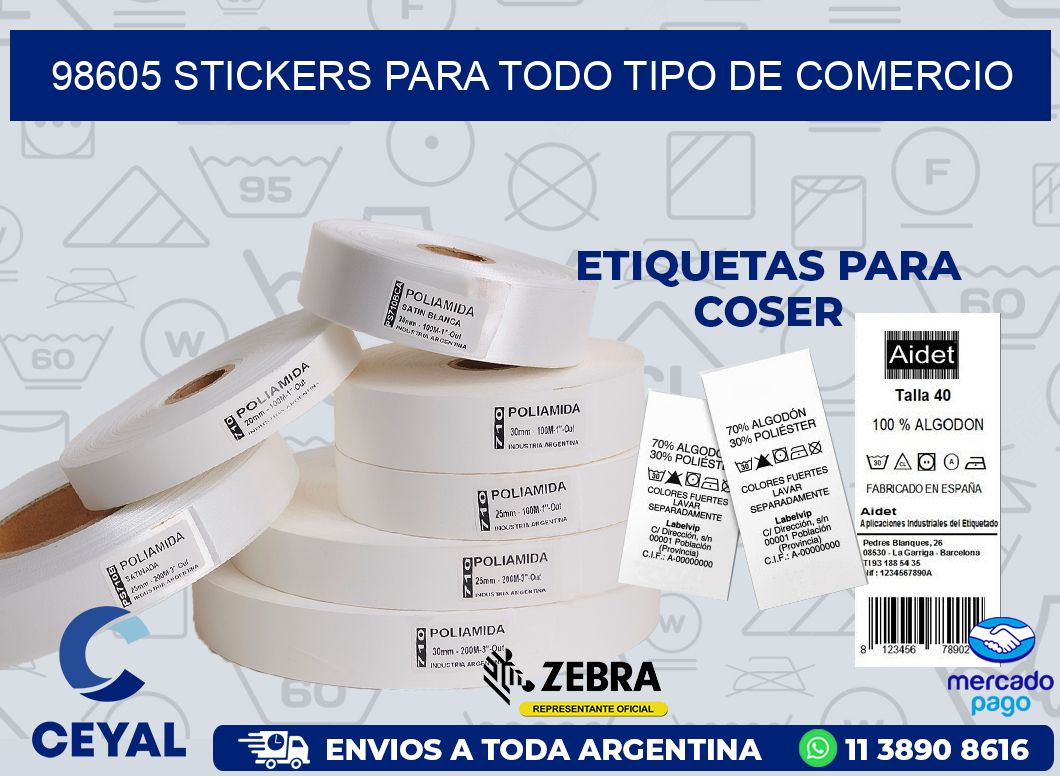 98605 STICKERS PARA TODO TIPO DE COMERCIO