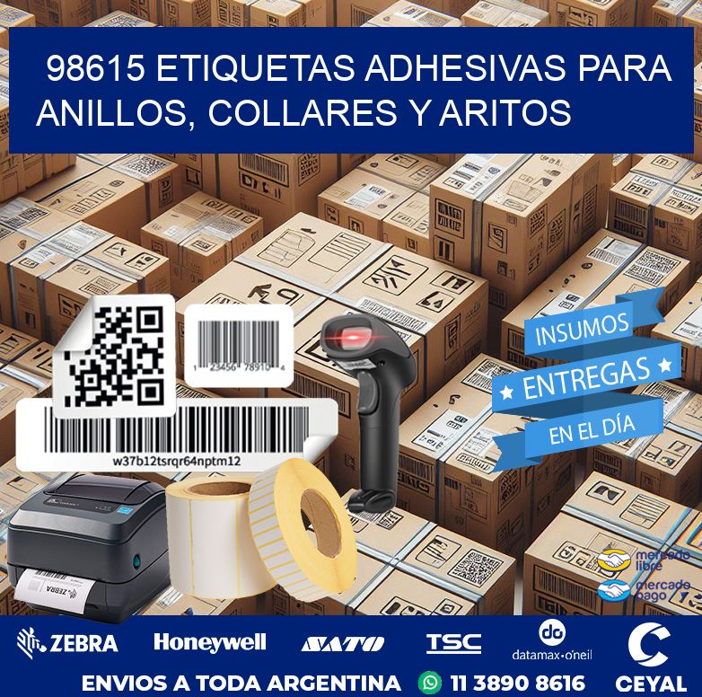 98615 ETIQUETAS ADHESIVAS PARA ANILLOS, COLLARES Y ARITOS