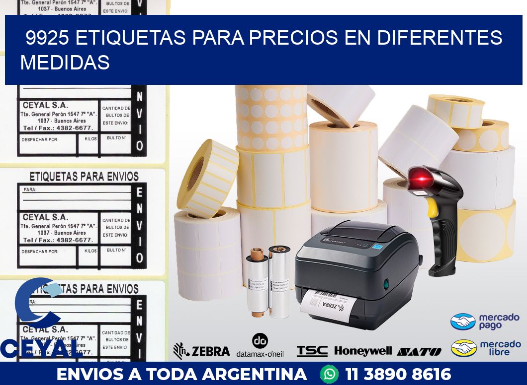 9925 ETIQUETAS PARA PRECIOS EN DIFERENTES MEDIDAS